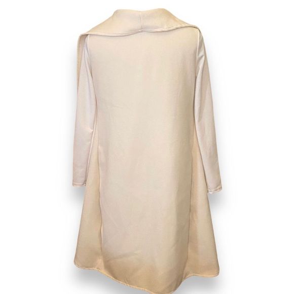 🎈Open Waterfall Drape Front Blanket Cardigan Jacket Winter White Size Small - Picture 5 of 6